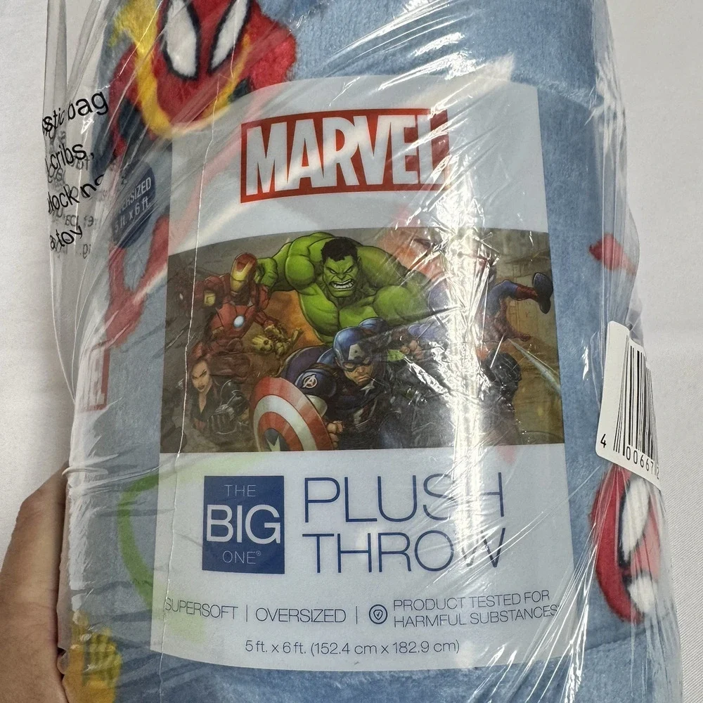 Marvel Holiday Oversized Supersoft Plush Throw Blanket by The Big One 5 x 6 ft